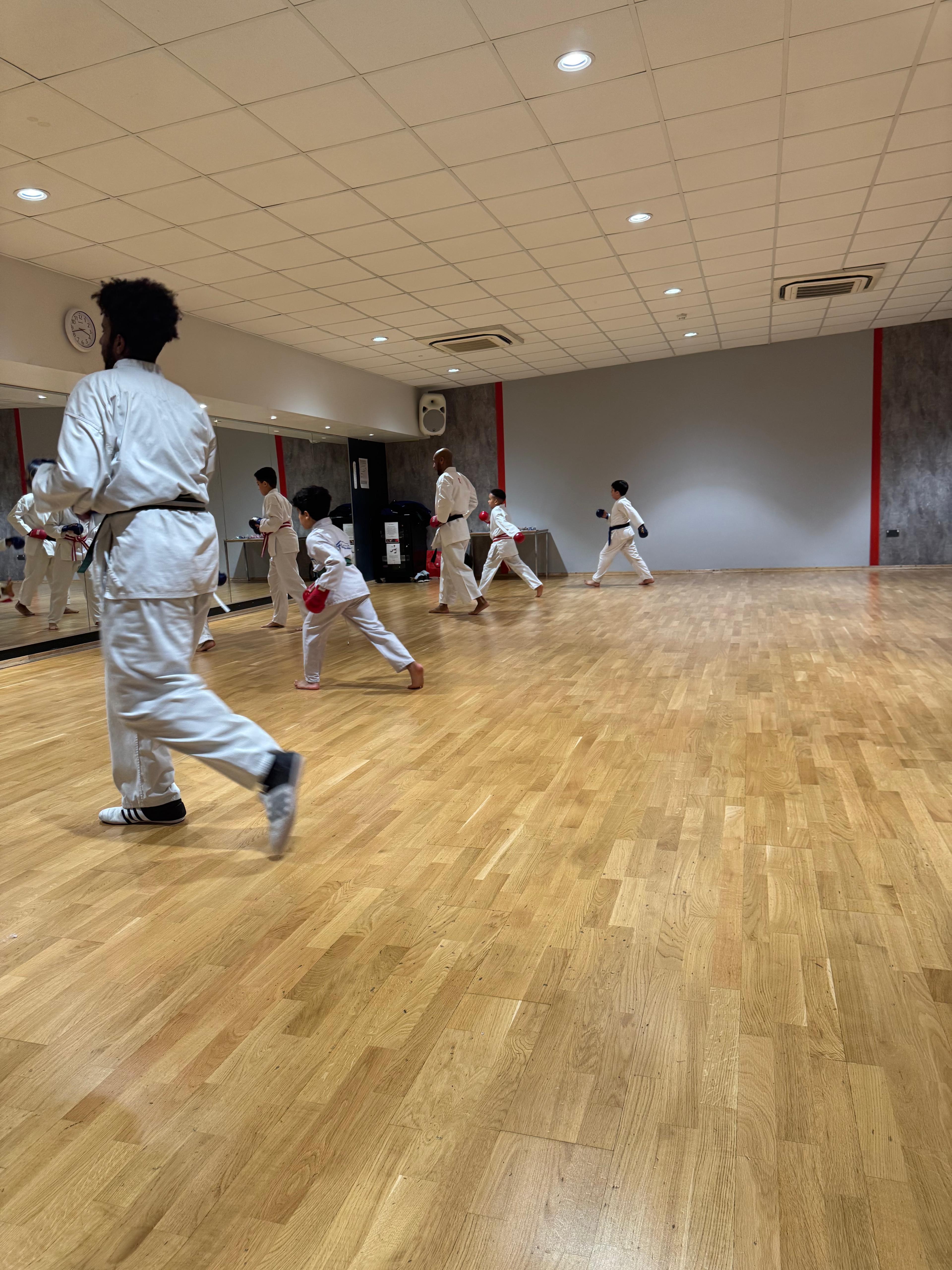 AN Shotokan Karate grading day ceremony with students receiving belts
